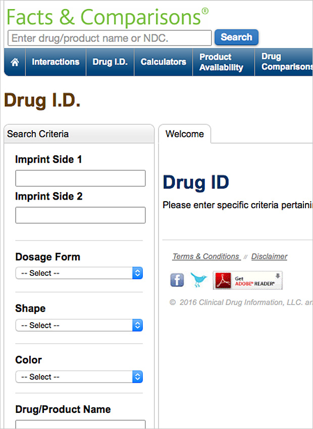 Facts & Comparisons User Academy - Drug Identification | Lexicomp ...